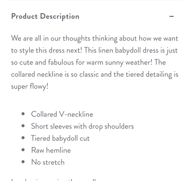 Black Linen Babydoll Dress - Picture 8 of 8